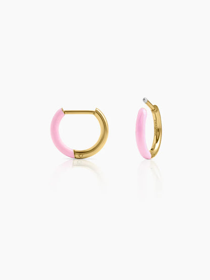 Taffy Pink 18K Gold Plated Kid’s Hoop Earrings Gold