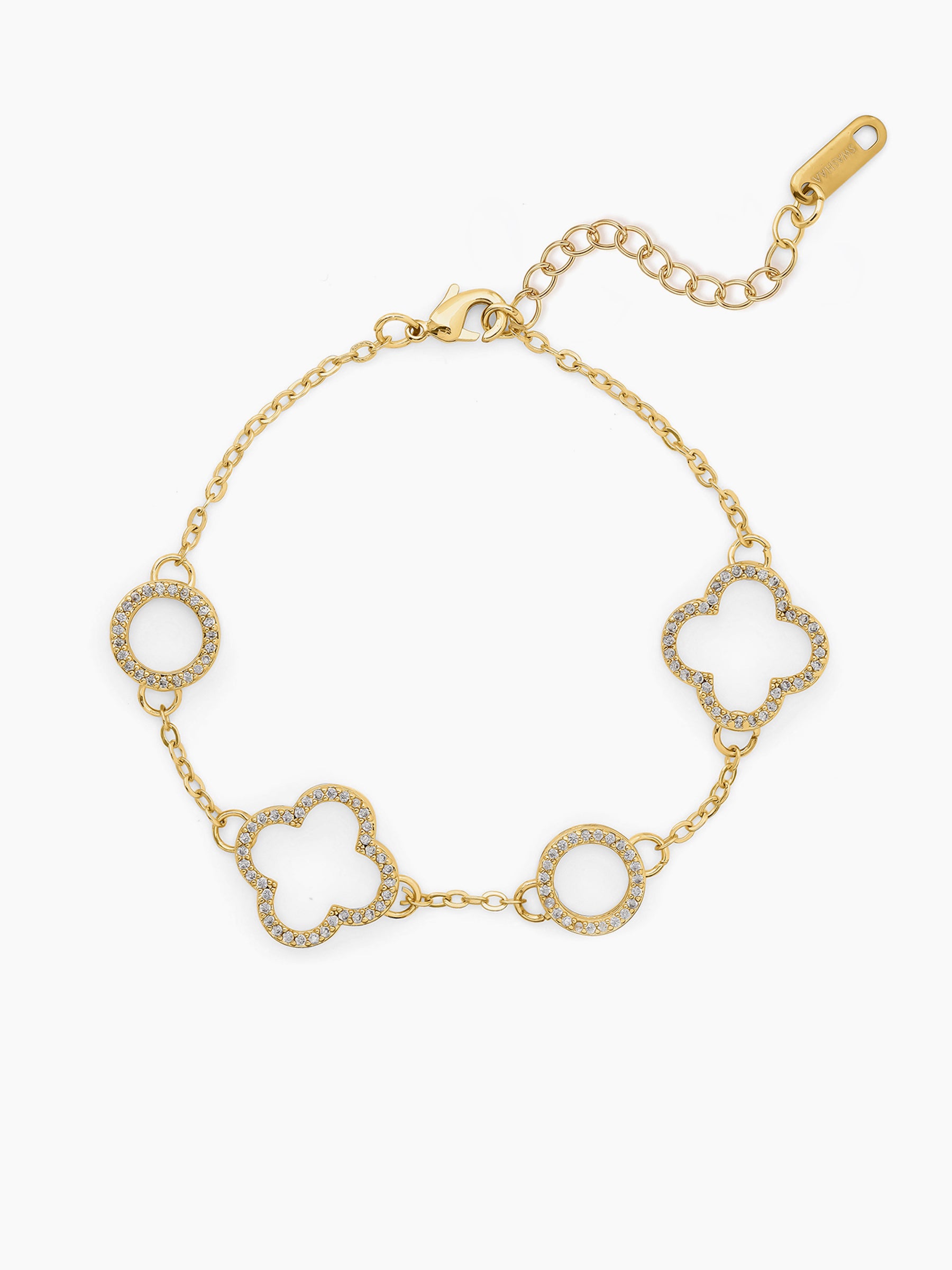 Tanira Holo Clover 18K Gold Plated Rakhi