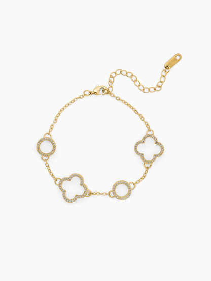 Tanira Holo Clover 18K Gold Plated Rakhi Gold
