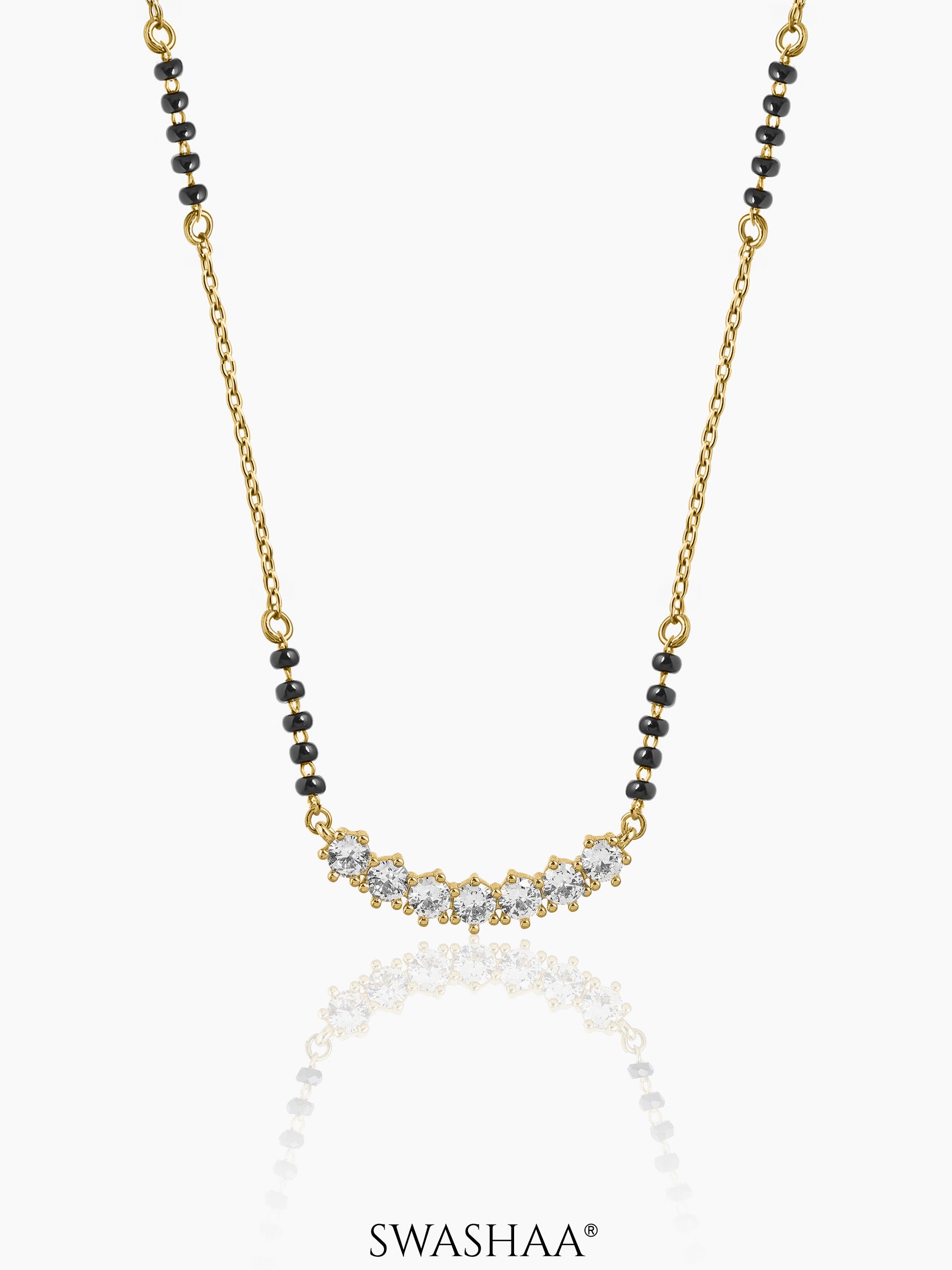 Tanisi Diamond Bar Mangalsutra 14K Gold Plated