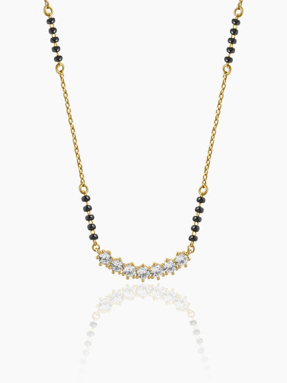 Tanisi Diamond Bar 14K Gold Plated Mangalsutra Gold