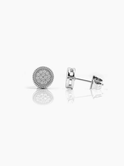 Taren Diamond Silver Men's Earrings Silver
