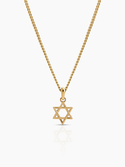 Tavik Hex Star 18K Gold Plated Men’s Chain Pendant Gold