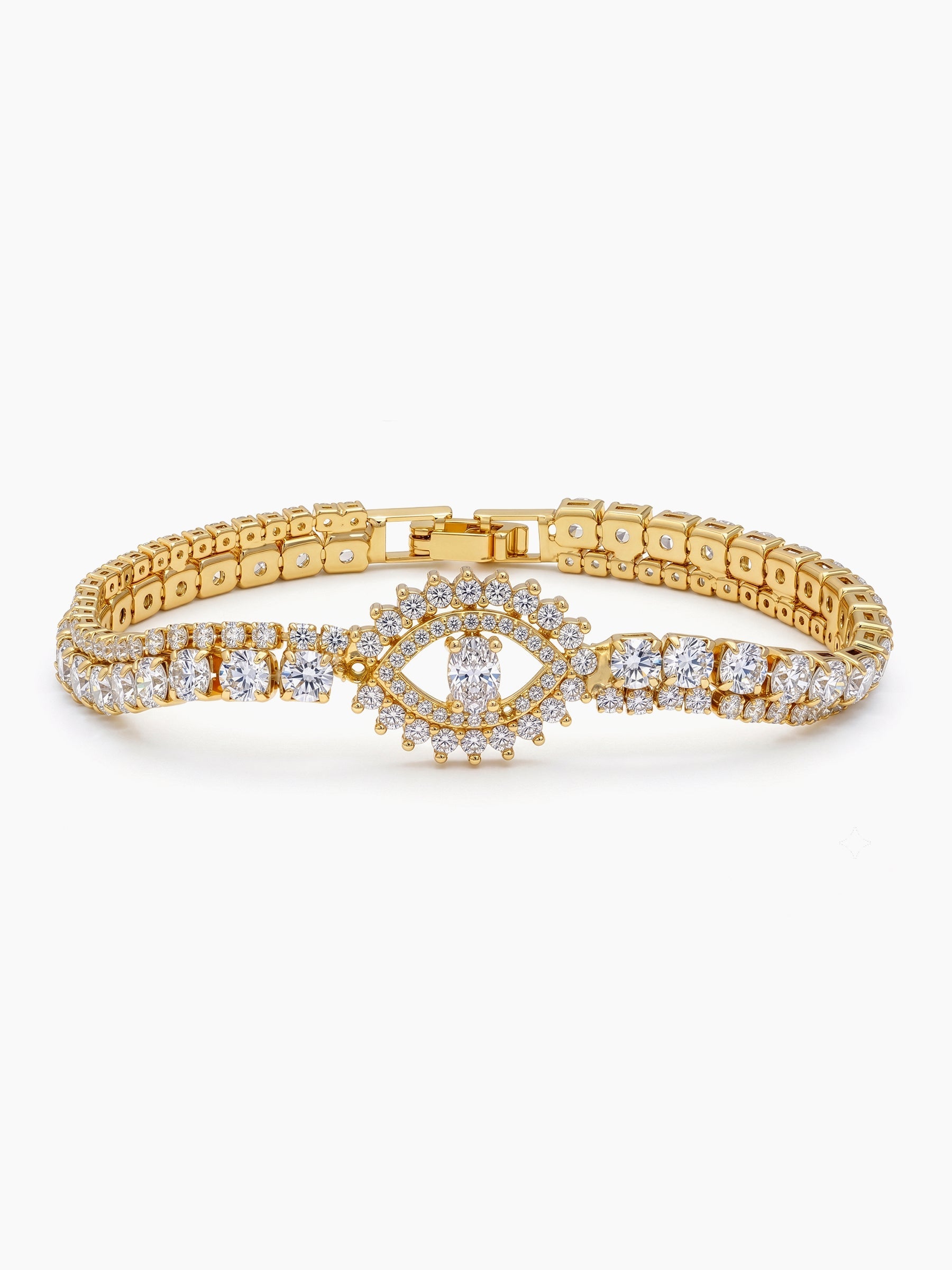 Tejas Diamond Eye 18K Gold Plated Rakhi Gold
