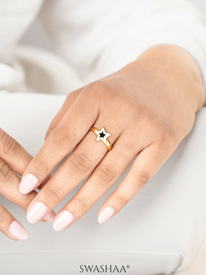 Telca Star 18K Gold Plated Ring