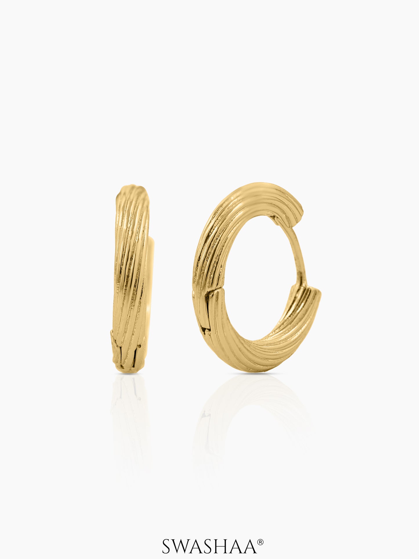Tiberius 18K Gold Plated Hoop Earrings Gold