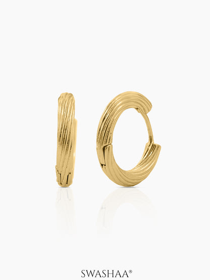 Tiberius 18K Gold Plated Hoop Earrings Gold