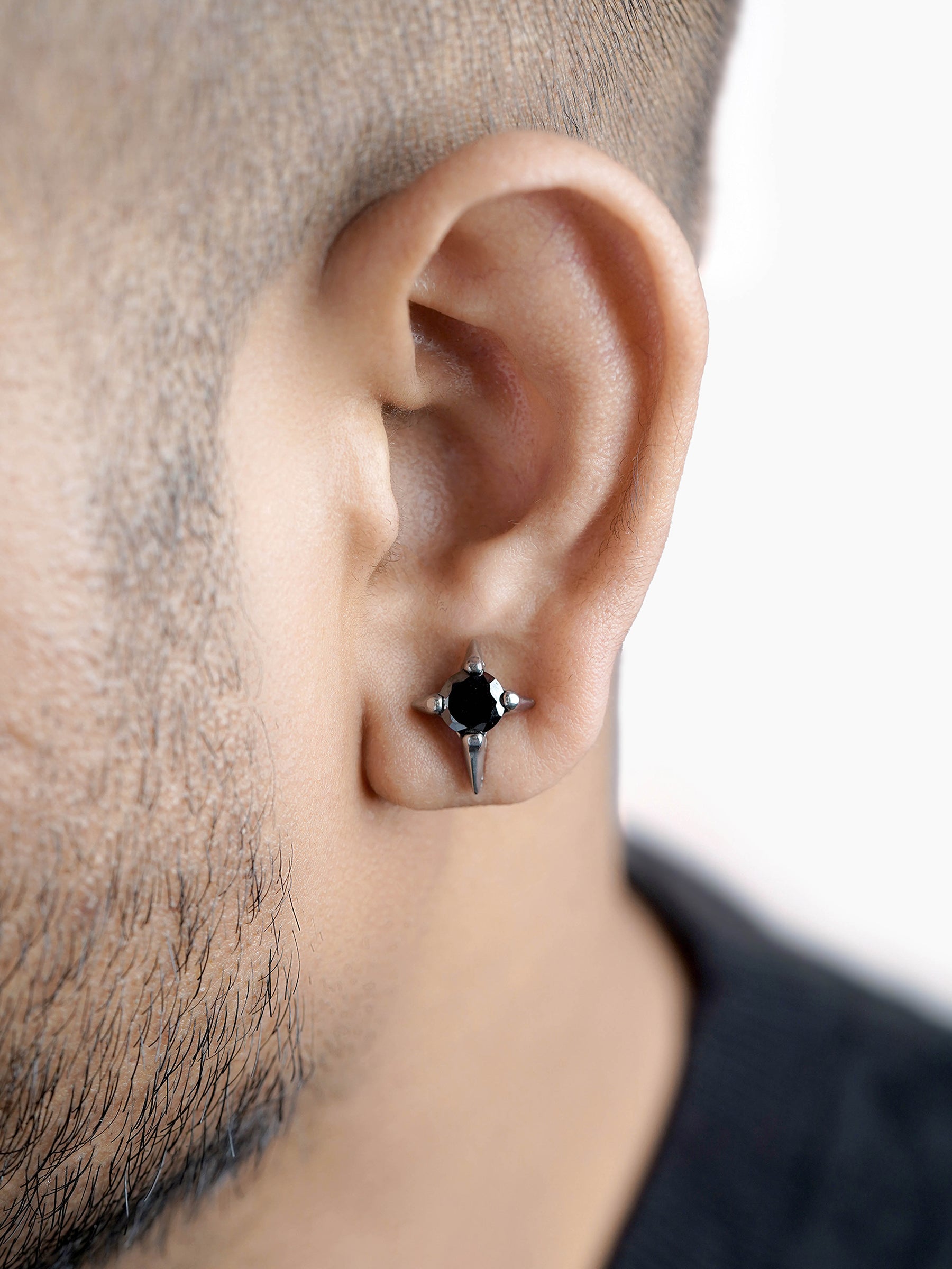 Timoty Silver Men's Earrings
