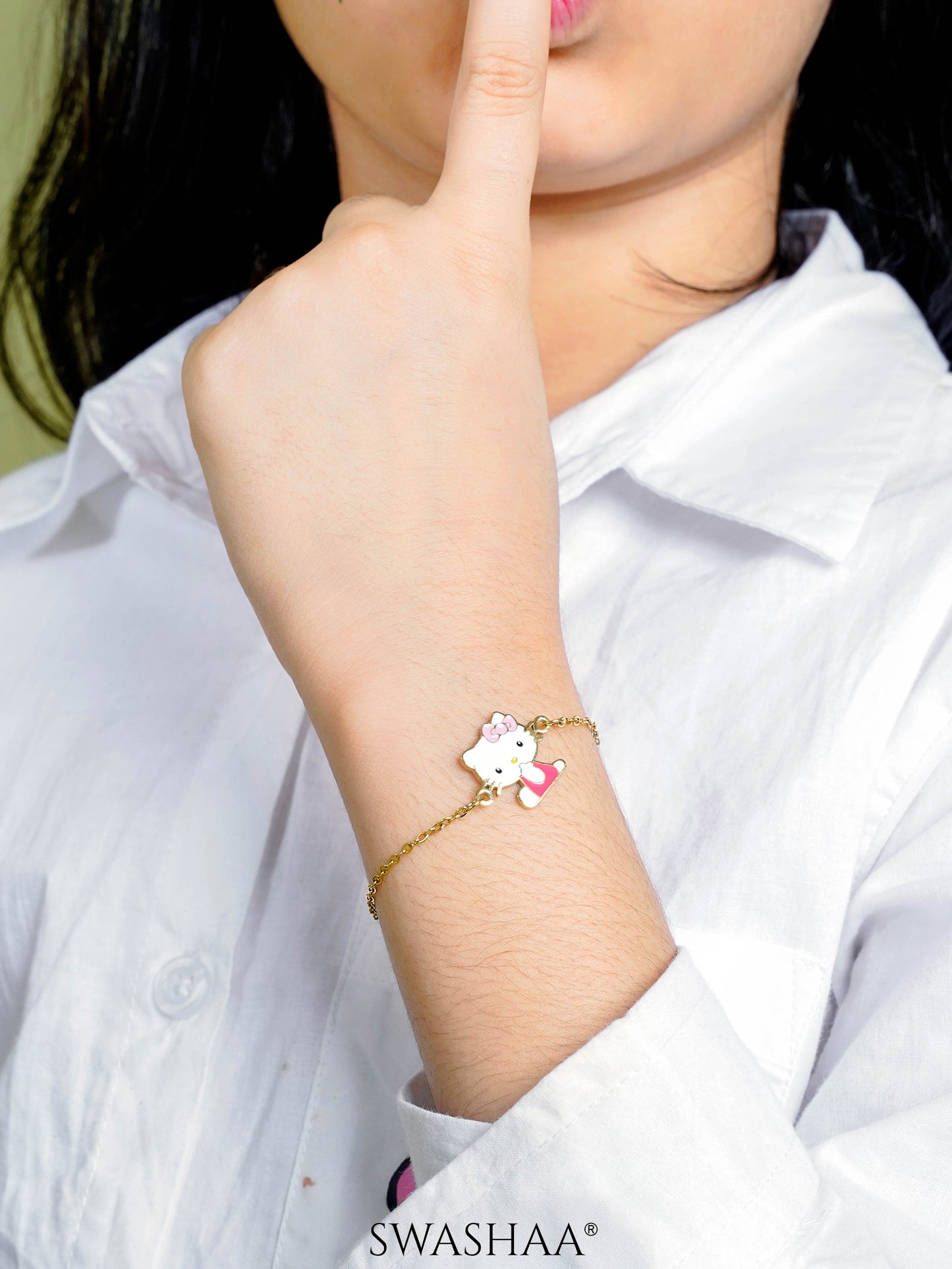 Tino Kitty 18K Gold Plated Kid's Bracelet