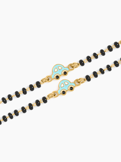 Tiny Wheels Car Charm 18K Gold Plated Kid's Nazariya Bracelet