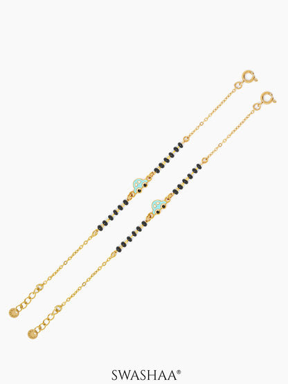 Tiny Wheels Car Charm 18K Gold Plated Kid's Nazariya Bracelet