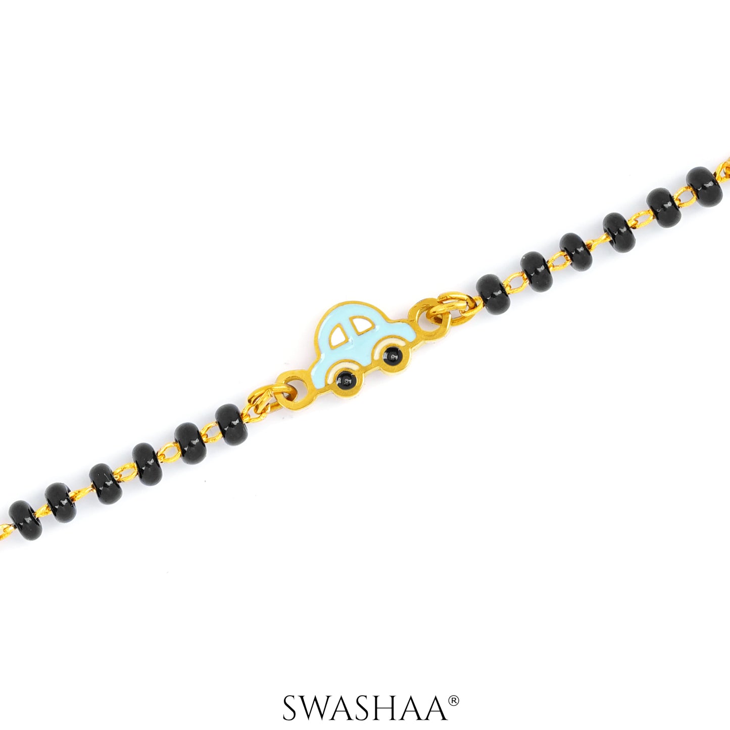 Tiny Wheels Car Charm 18K Gold Plated Kid's Nazariya Bracelet