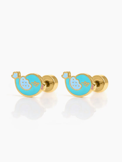 Tippy Bird 18K Gold Plated Kid’s Earrings