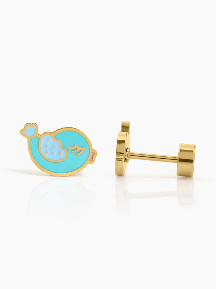 Tippy Bird 18K Gold Plated Kid’s Earrings Gold