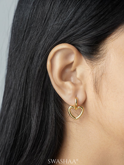 Titus Heart 18K Gold Plated Earrings