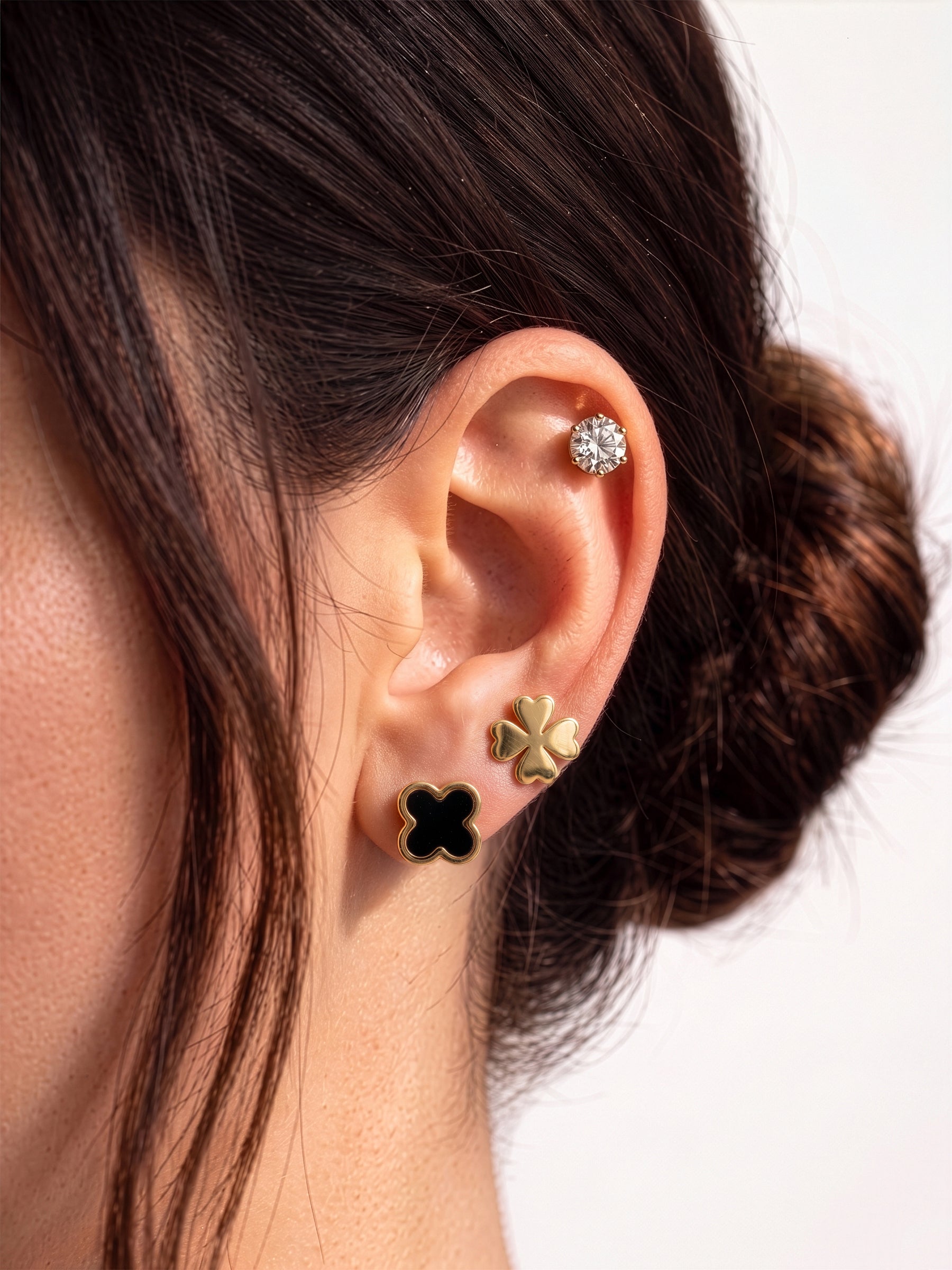 Tivara Clover 18K Gold Plated Women's Earrings Set