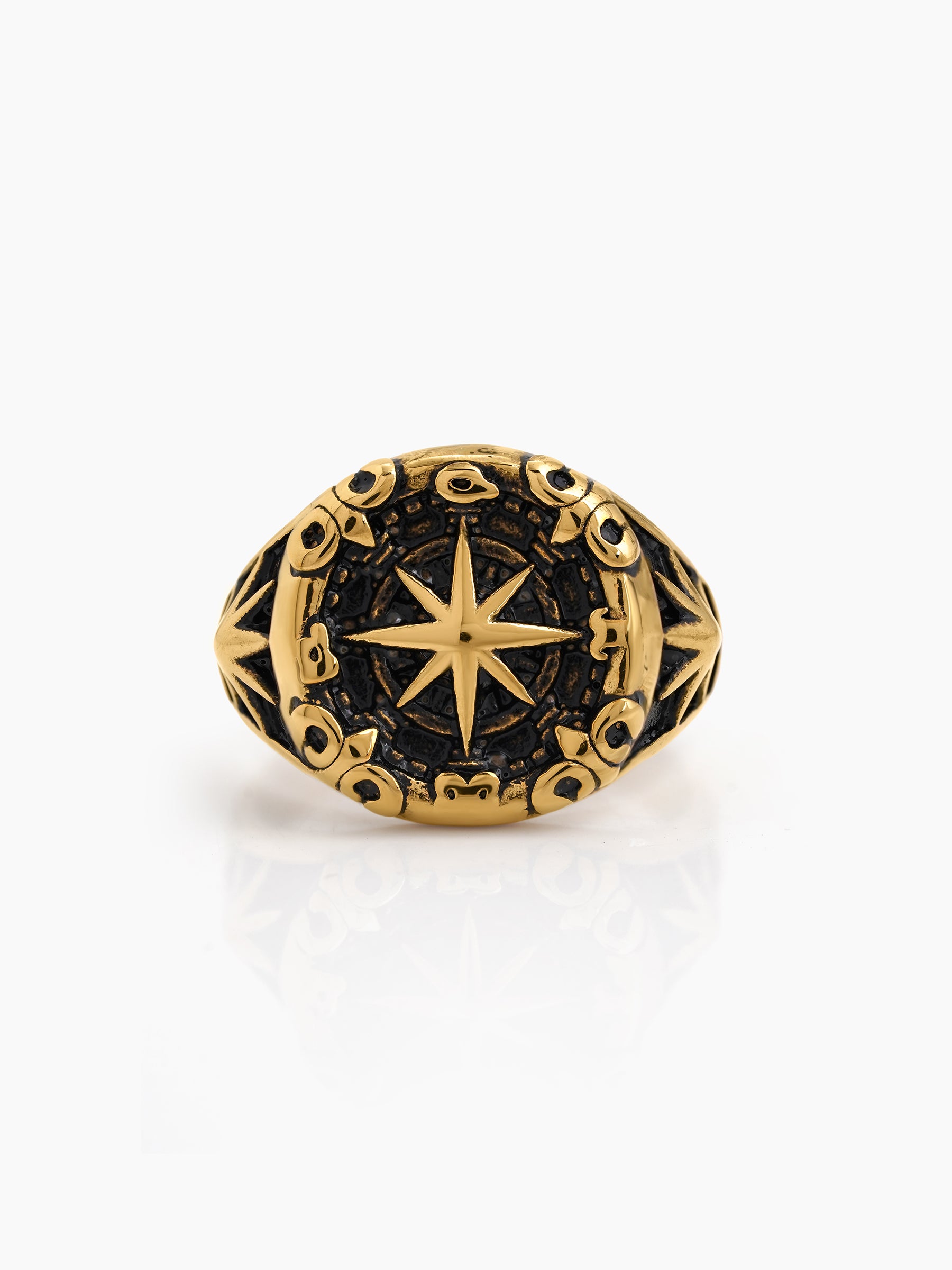 Toren Orbit 18K Gold Plated Signet Men's Ring