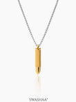 Tork Bullet Men's Chain Pendant 18K Gold-Silver