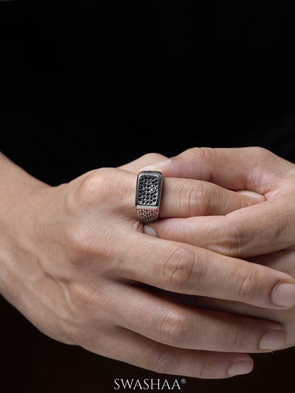 Torque Pave Diamond Signet Men's Ring