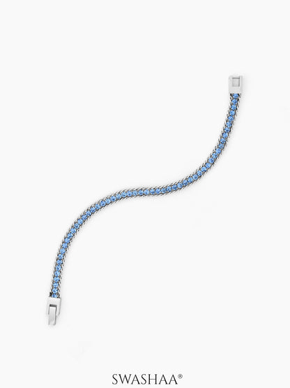 Torvian Blue Men's Bracelet Silver