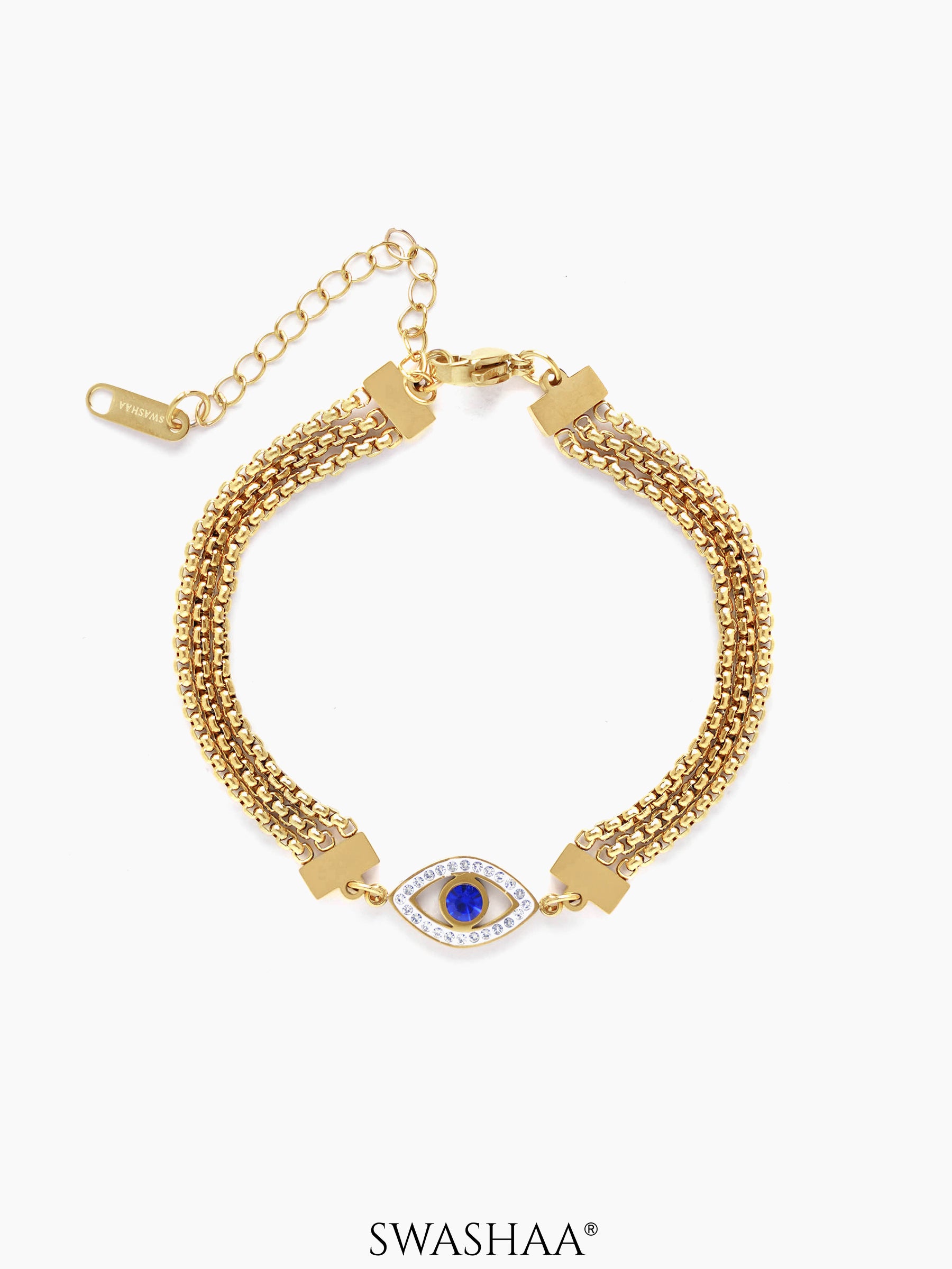 Trinity Eye 18K Gold Plated Bracelet Gold
