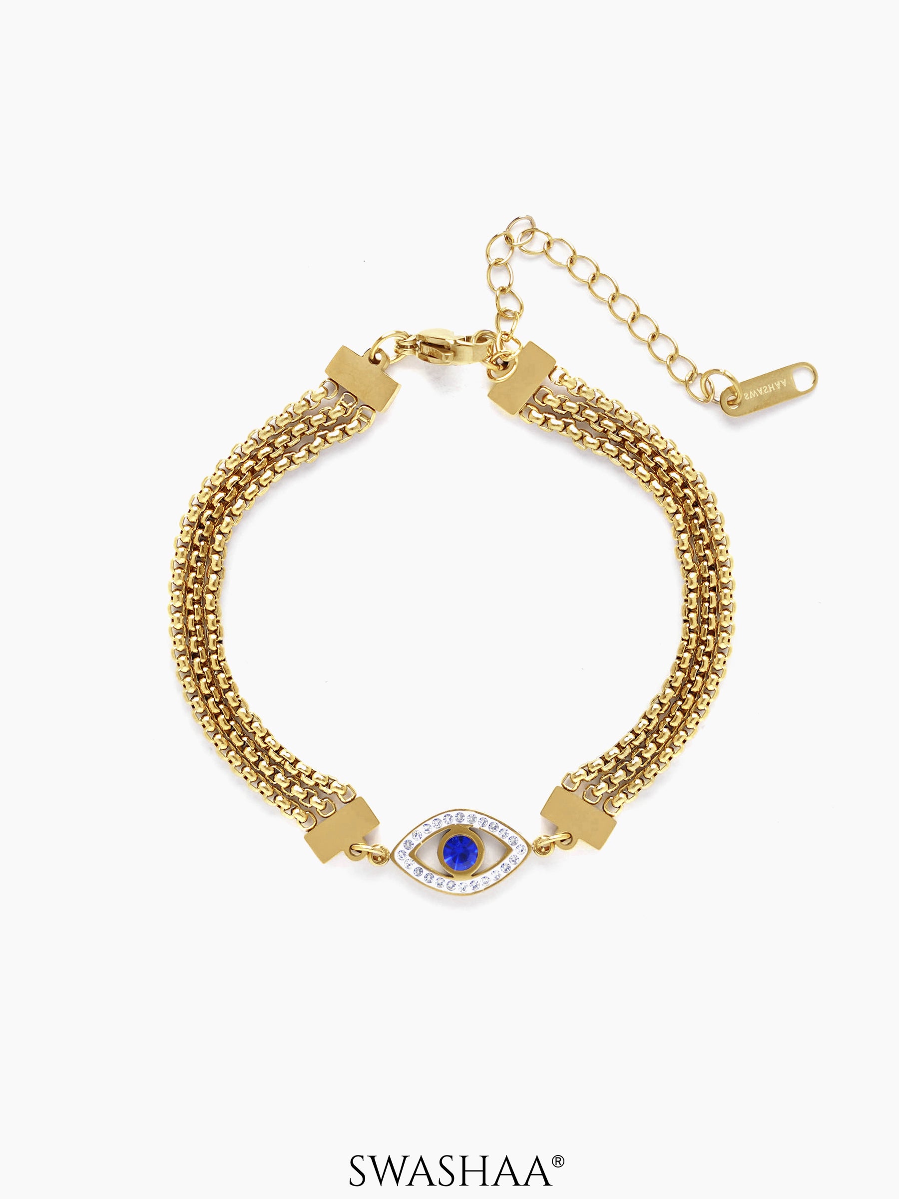 Trinity Eye 18K Gold Plated Bracelet Gold