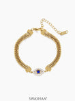 Trinity Eye 18K Gold Plated Bracelet Gold