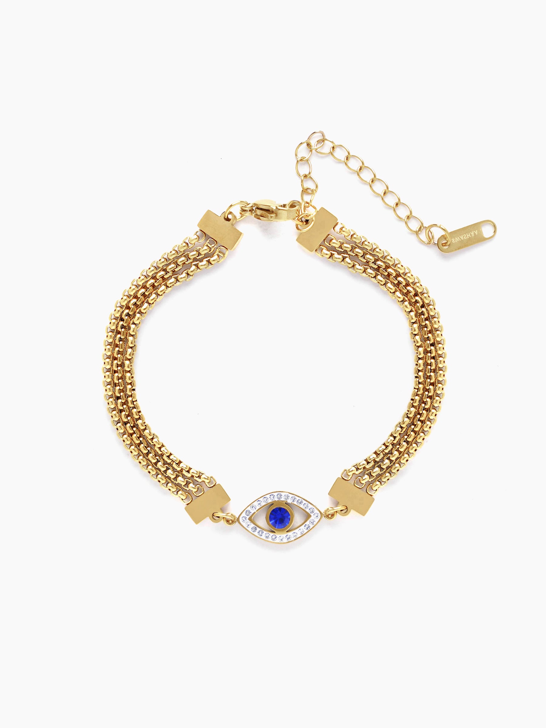 Trinity Eye 18K Gold Plated Bracelet