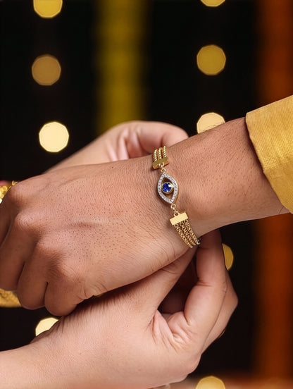 Trinity Eye 18K Gold Plated Rakhi