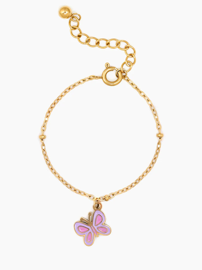 Twinkle Butterfly 18K Gold Plated Kid's Bracelet Gold