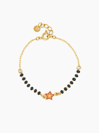 Twinkling Star Charm 18K Gold Plated Kid's Nazariya Bracelet Gold