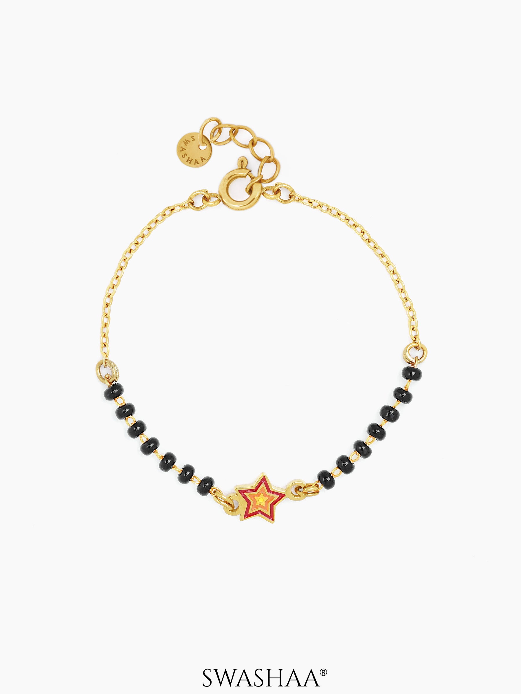 Twinkling Star Charm 18K Gold Plated Kid's Nazariya Bracelet