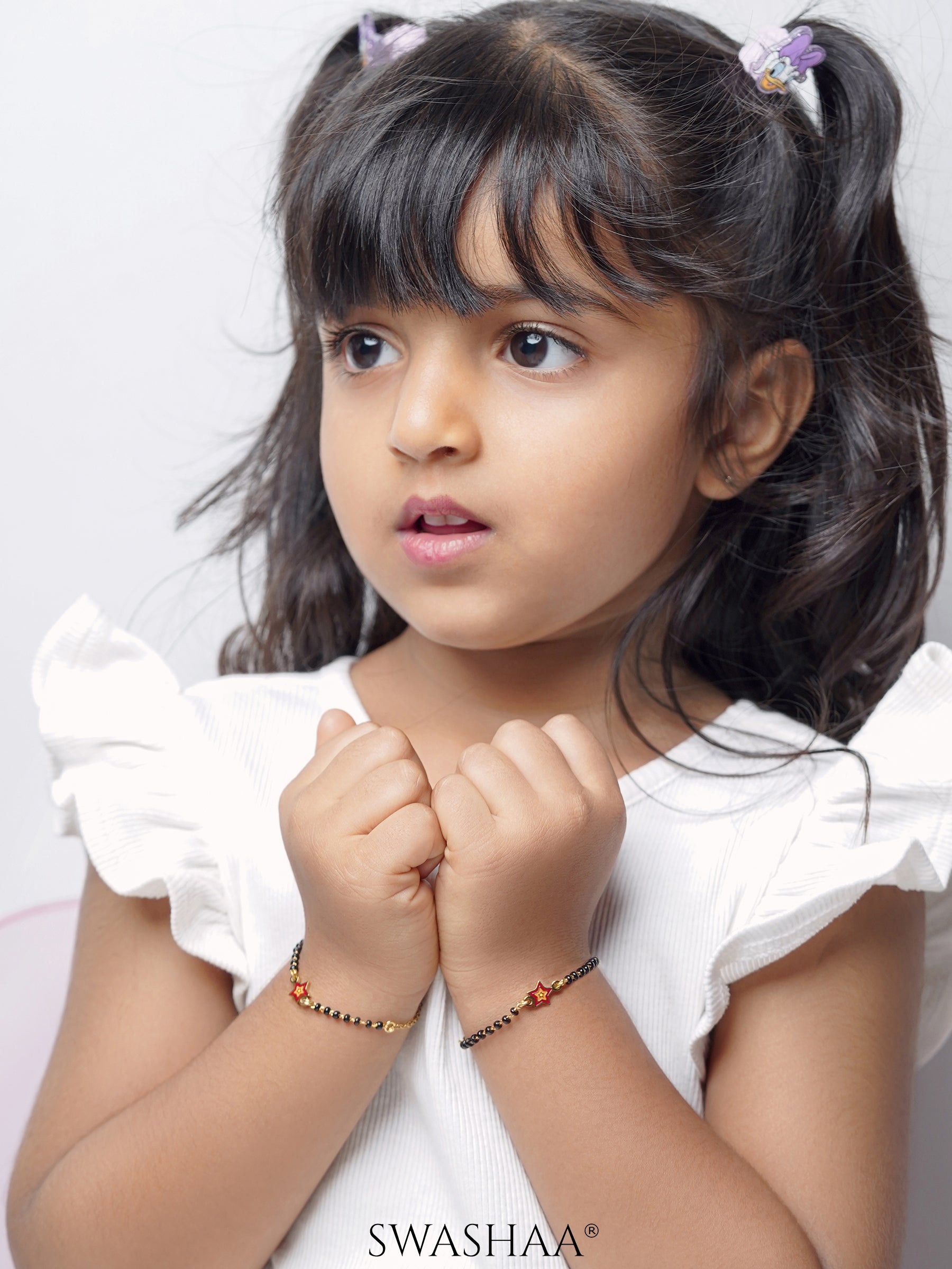 Twinkling Star Charm 18K Gold Plated Kid's Nazariya Bracelet