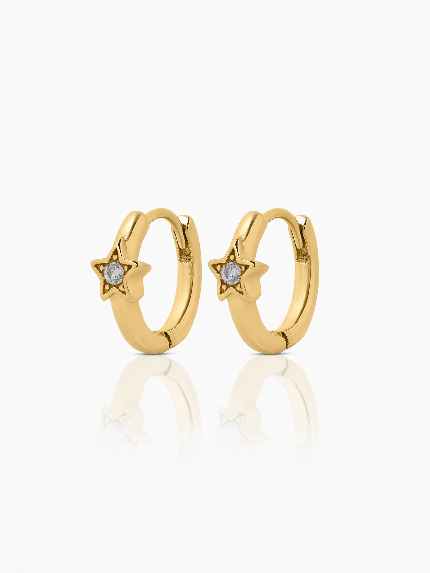 Twinkly Star 18K Gold Plated Kid's Hoop Earrings