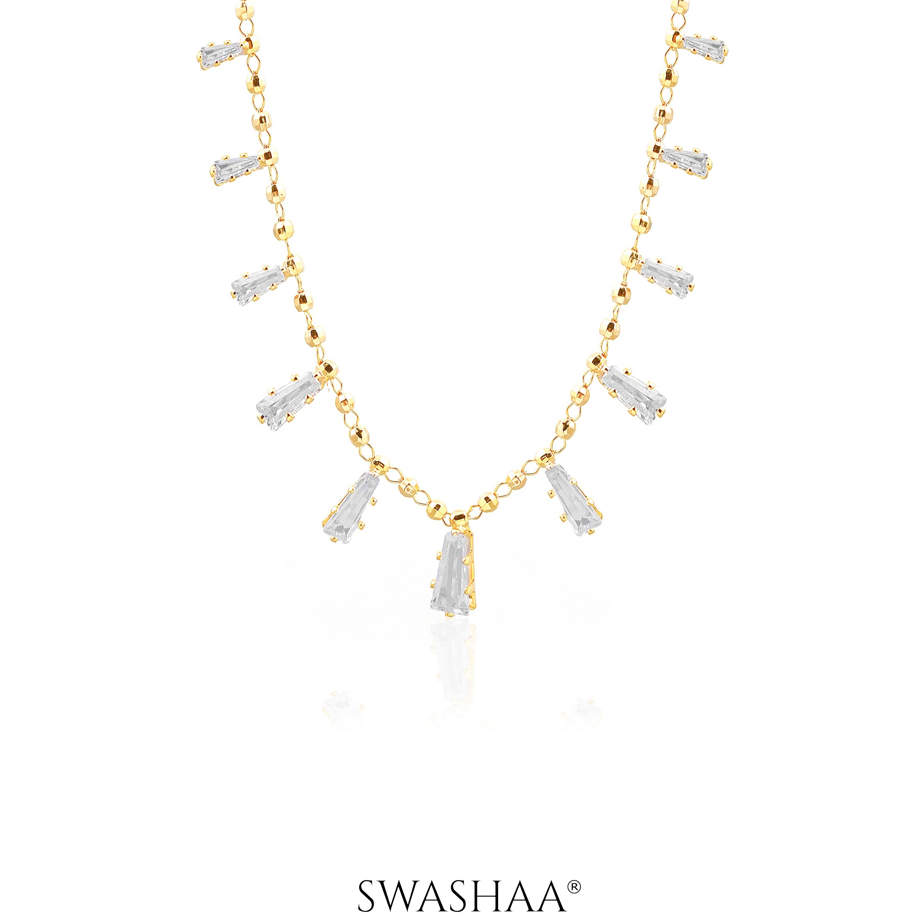 Tyla Studded Bar 18K Gold Plated Choker Gold