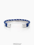 Unan Men's Rope Bracelet Blue - White Medium