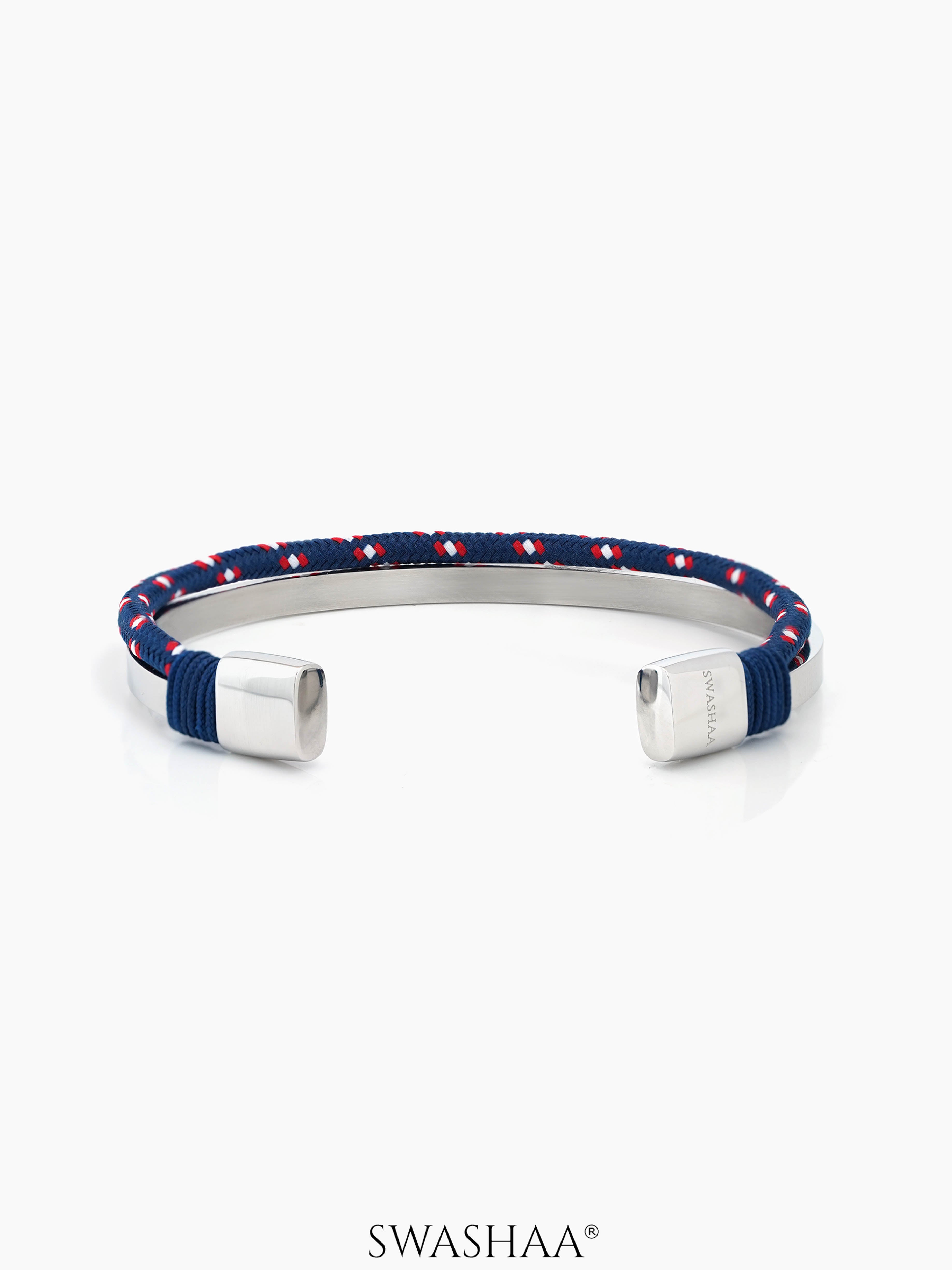 Unan Men's Rope Bracelet Blue - Red Medium