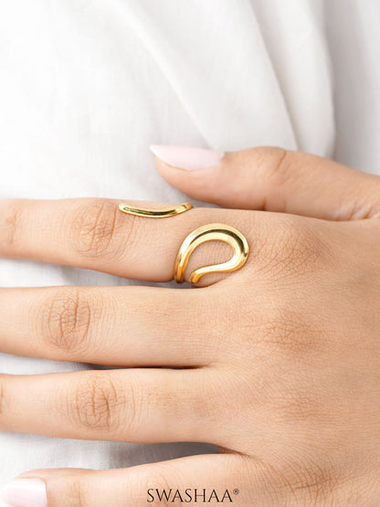 Upsana Snake 18K Gold Plated Ring