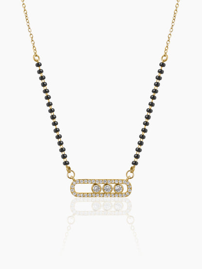 Urmi Bar Frame 14K Gold Pllated Mangalsutra Gold