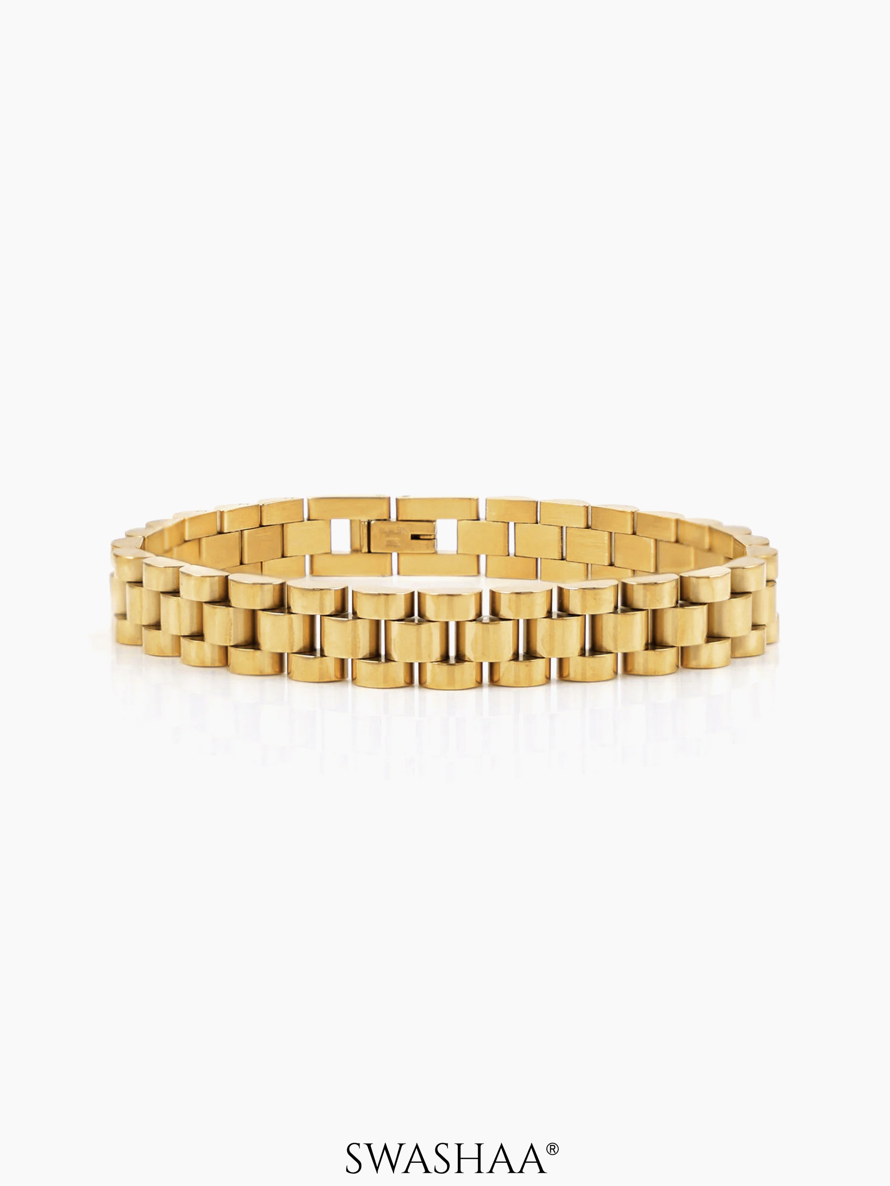 Valdez Women's Watch Belt Bracelet 18K Gold Plated 8 MM