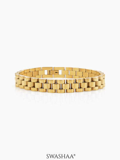 Valdez Women's Watch Belt Bracelet 18K Gold Plated 8 MM