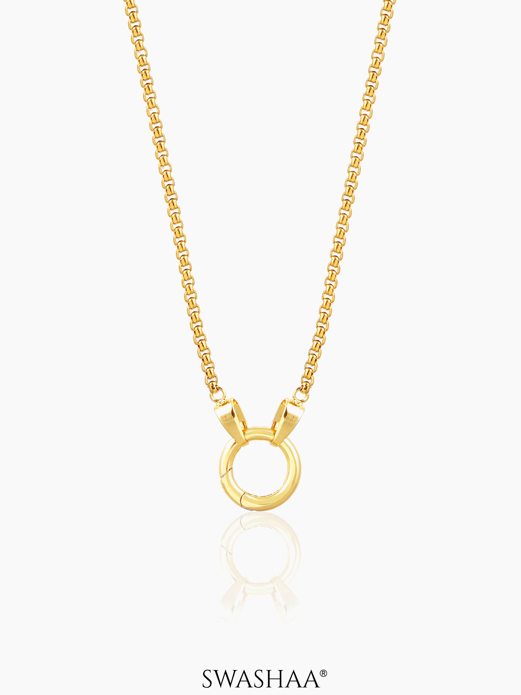 Vangie Eternal Ring Amulate Box Chain Necklace