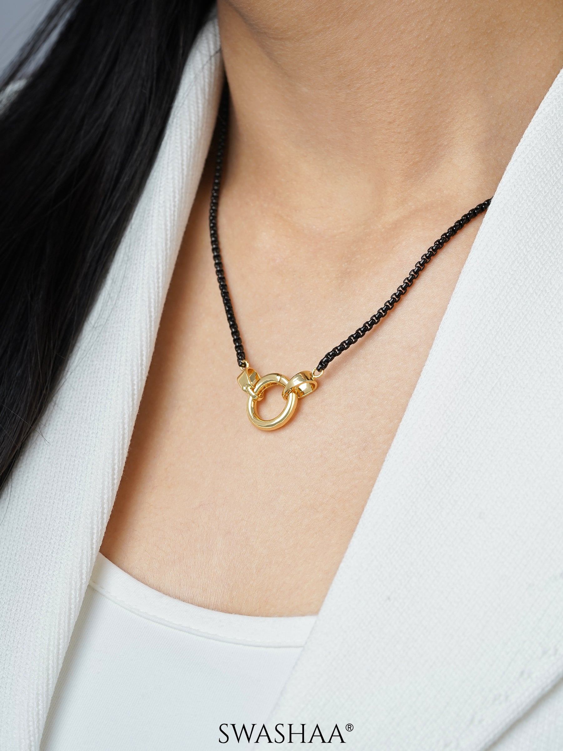 Vangie Eternal Ring Amulate Box Chain Necklace