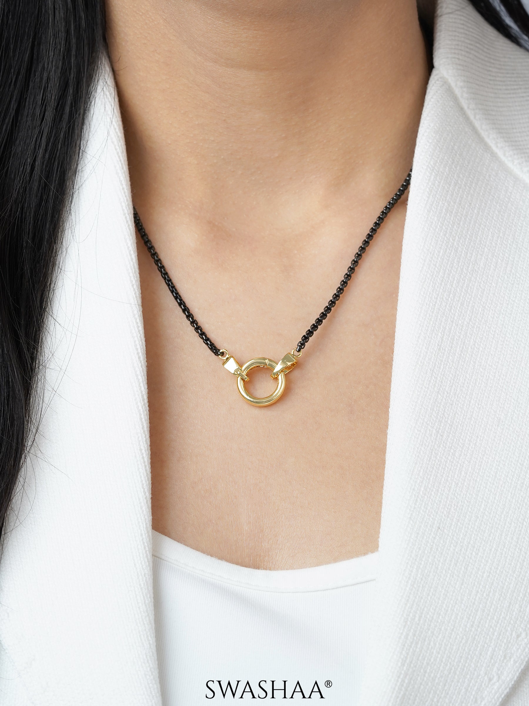 Vangie Eternal Ring Amulate Box Chain Necklace