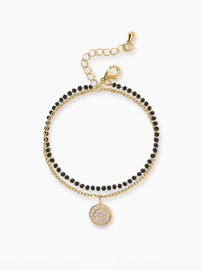 Vanya Layered 14K Gold Plated Mangalsutra Bracelet Gold