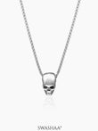 Varek Deathgrin Skull Men's Chain Pendant Silver