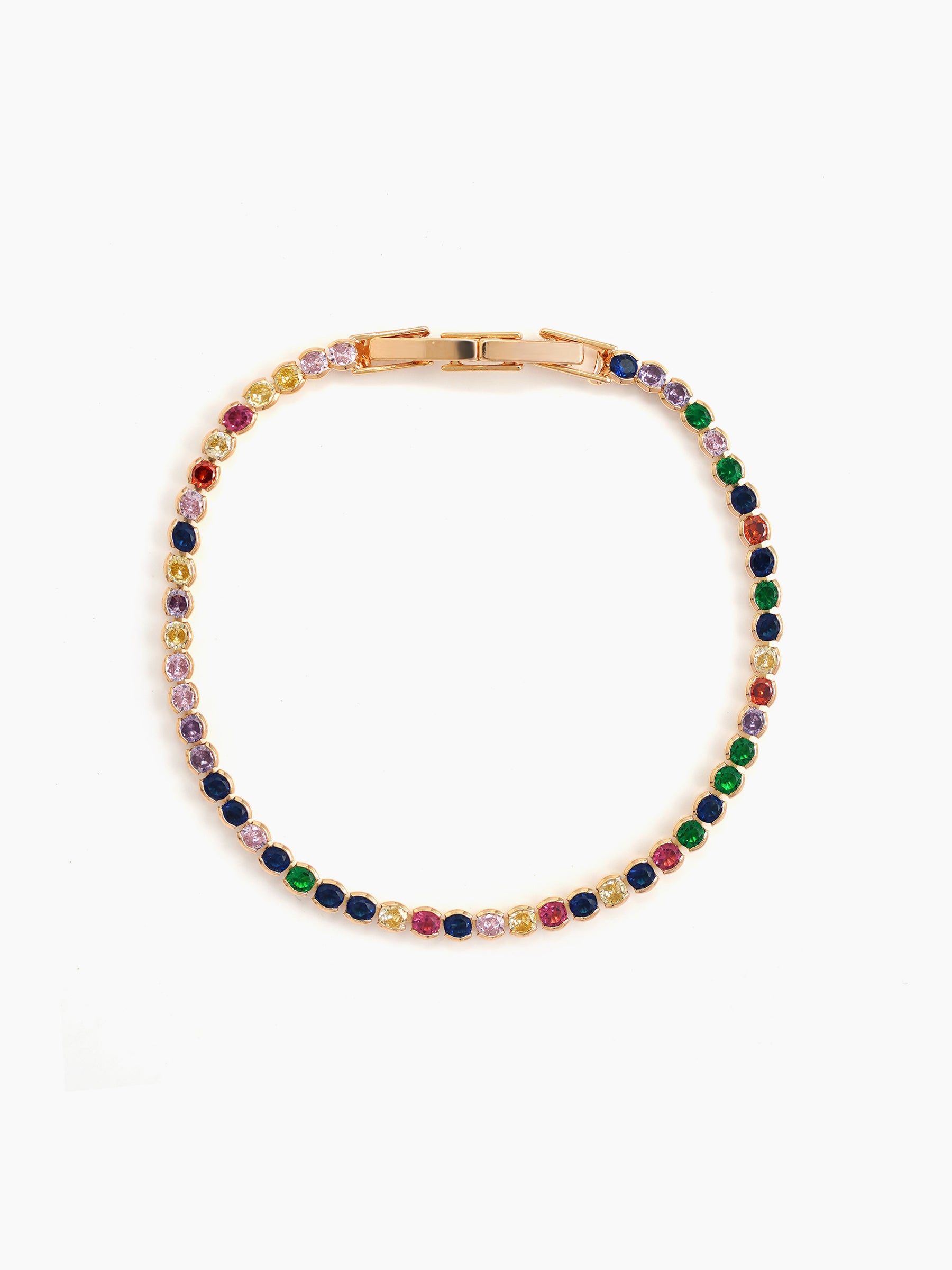 Varnik Diamond Multi - 18K Gold Plated Tennis Rakhi Gold
