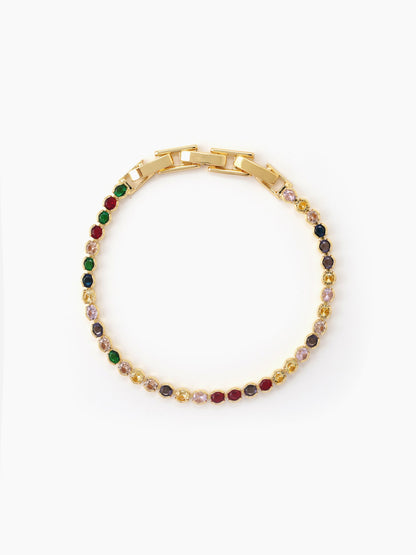 Varnik Diamond Multi - 18K Gold Plated Tennis Rakhi Gold