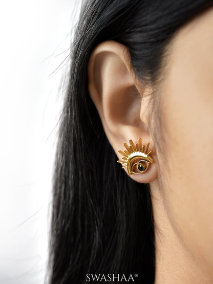 Varra Eye 18K Gold Plated Earrings