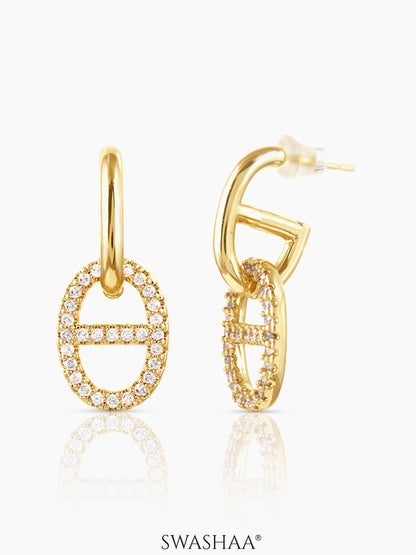 Vega 18K Gold Plated Earrings Gold